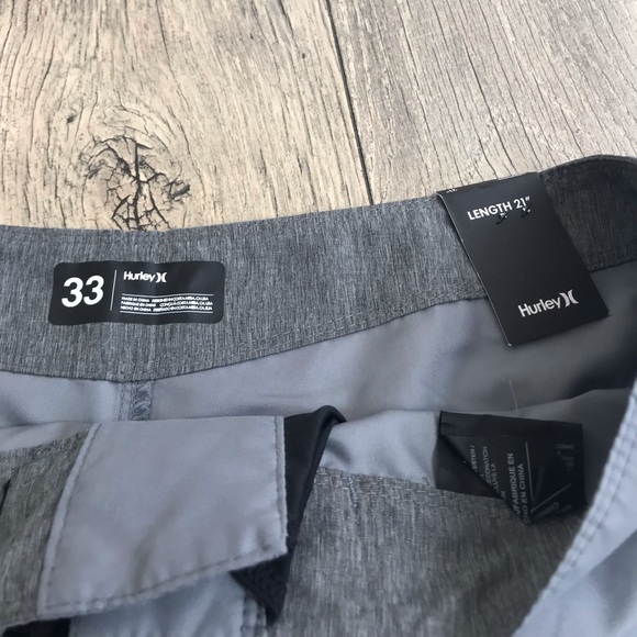 NWT Hurley One and OnD 2,0 Men’s Short Grey AUTHEN - Picture 5 of 7